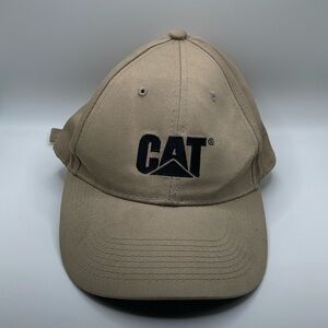CAT Caterpillar Construction Tan & Black Adjustable Baseball Cap